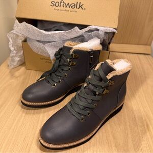 Softwalk Boots ‘Wilcox’ Charcoal size 6 NEW